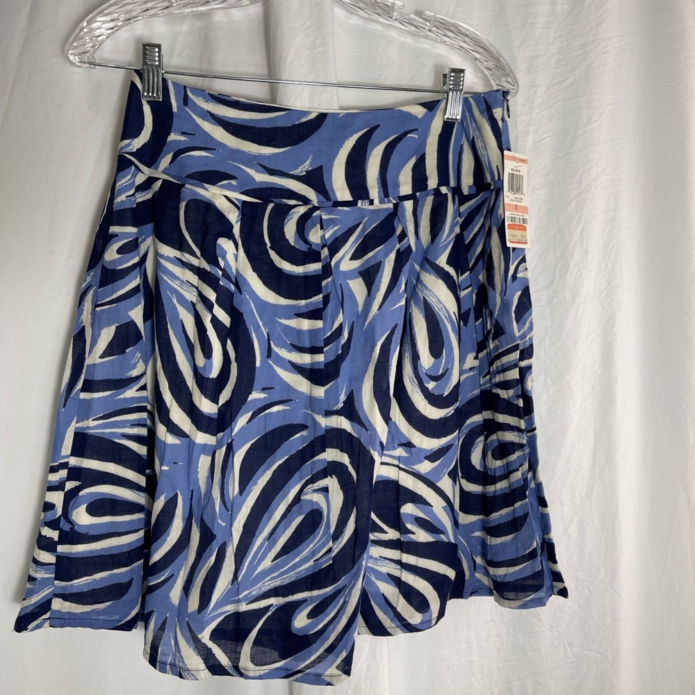NWT‎ Size 2 INC International Concepts  CUTE BLUE BALI skirt